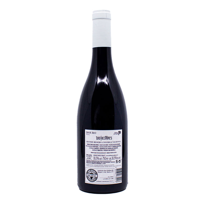 100 Hectares Grande Reserva Touriga Nacional 2019 | Contra-rótulo