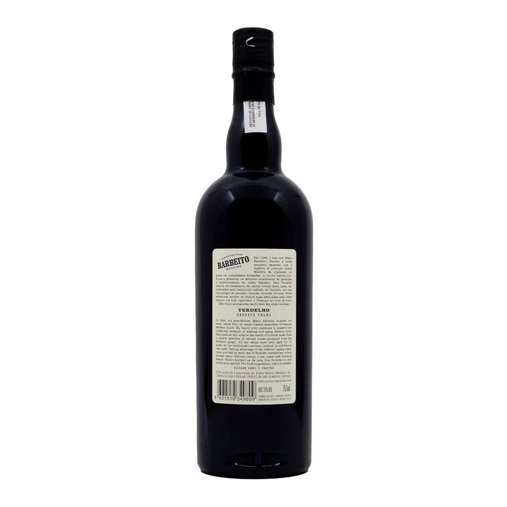 Barbeito 10 Anos Verdelho | Contra-rótulo