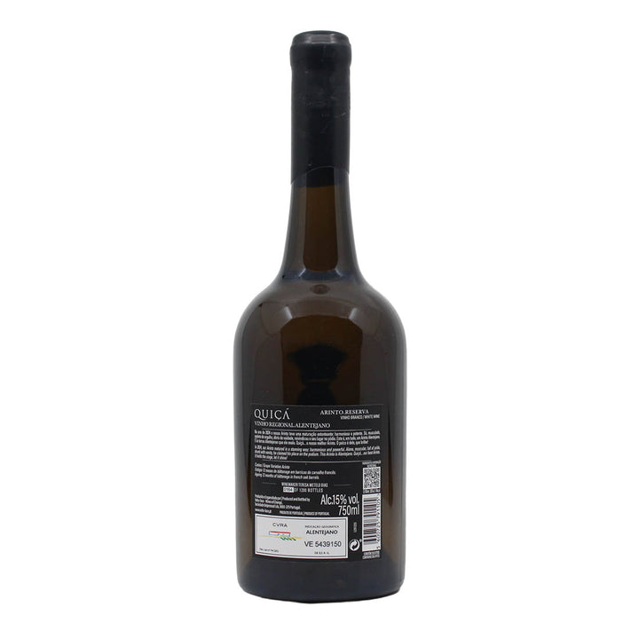 Quiça Reserva Branco 2024 | Contra-rótulo