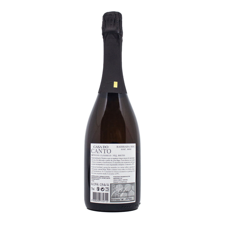 Casa do Canto Espumante Baga Rosé 2020 | Contra-rótulo