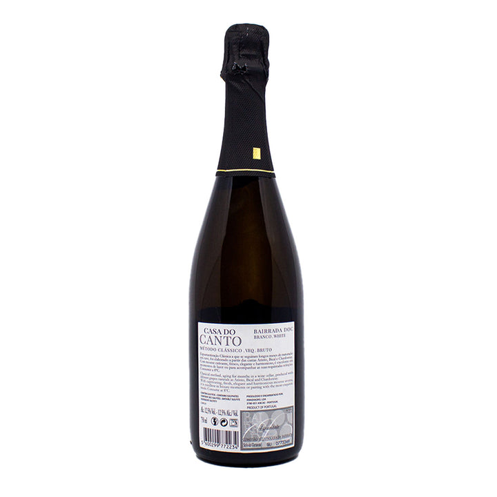 Casa do Canto Espumante Brut Nature 2022| Contra-rótulo