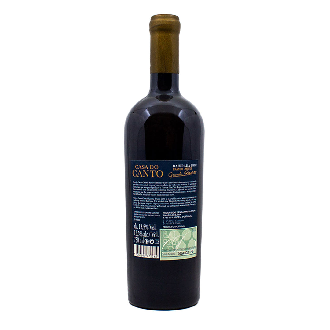 Casa do Canto Grande Reserva Branco 2019 | Contra-rótulo