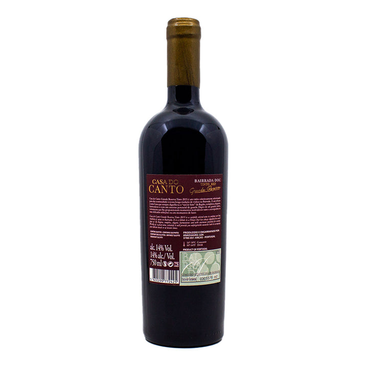Casa do Canto Grande Reserva Tinto 2016 | Contra-rótulo