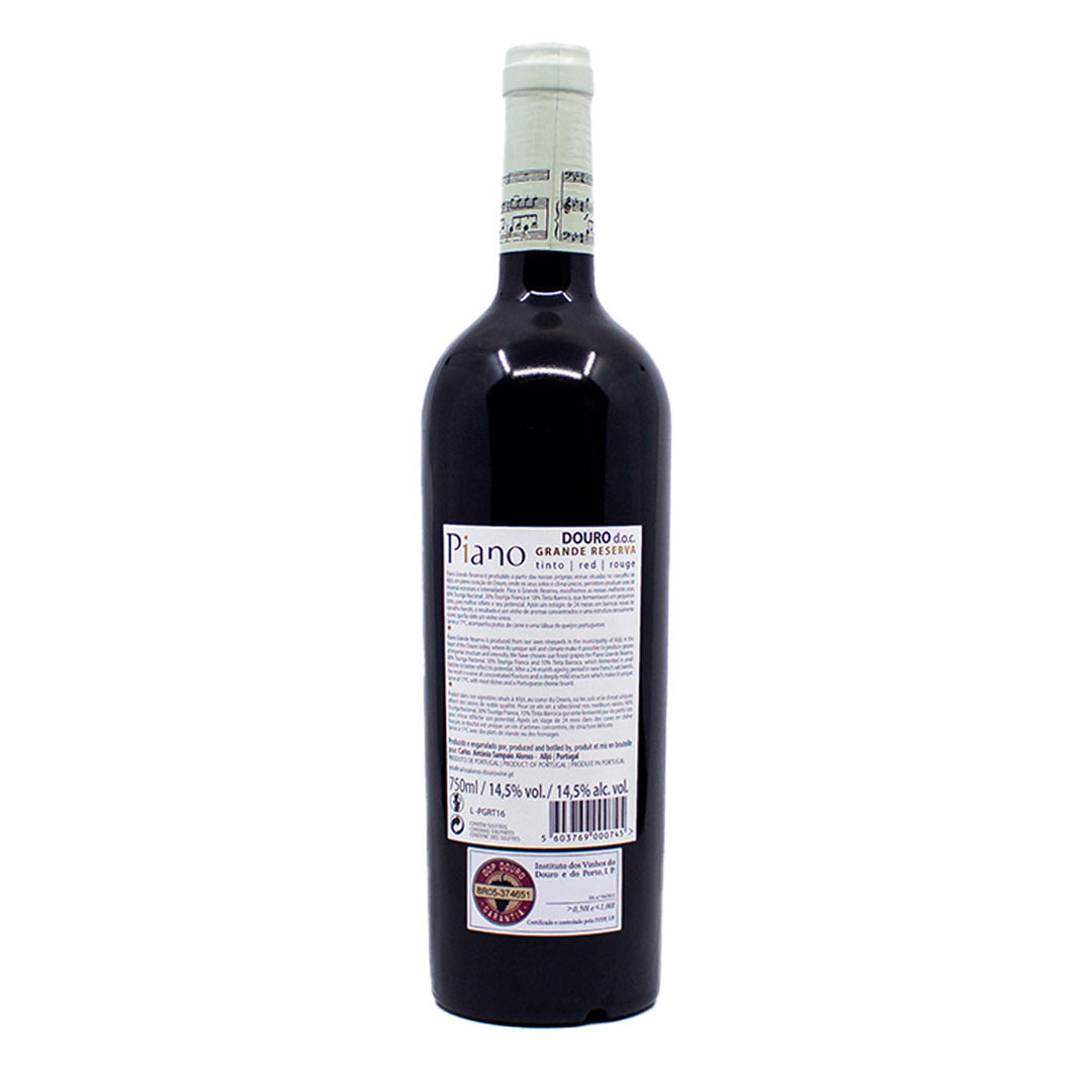 Piano Grande Reserva Tinto 2019 | Contra-rótulo