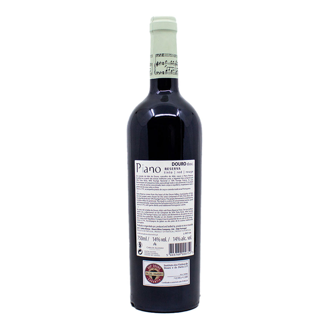 Piano Reserva Tinto 2021 | Contra-rótulo