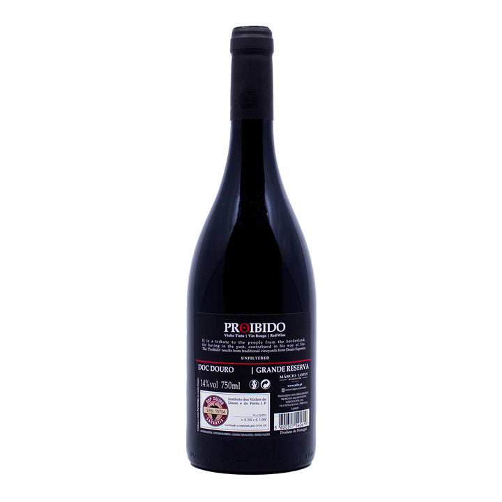 Proibido Grande Reserva Tinto 2021 | Contra-rótulo