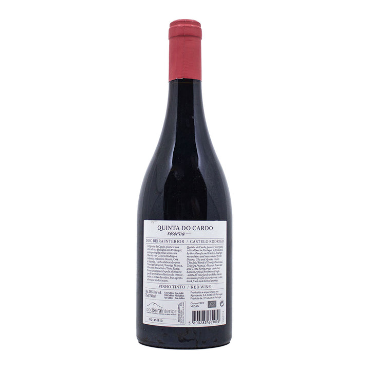 Quinta do Cardo Reserva Tinto 2019 | Contra-rótulo