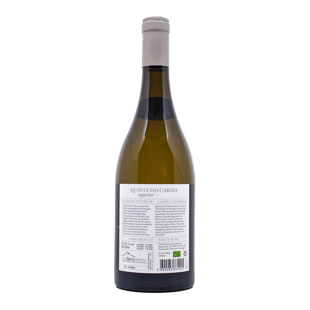 Quinta do Cardo Superior Branco 2021 | Contra-rótulo