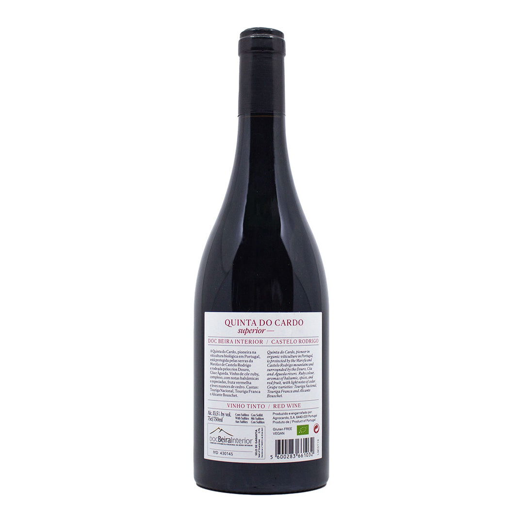Quinta do Cardo Superior Tinto 2019 | Contra-rótulo