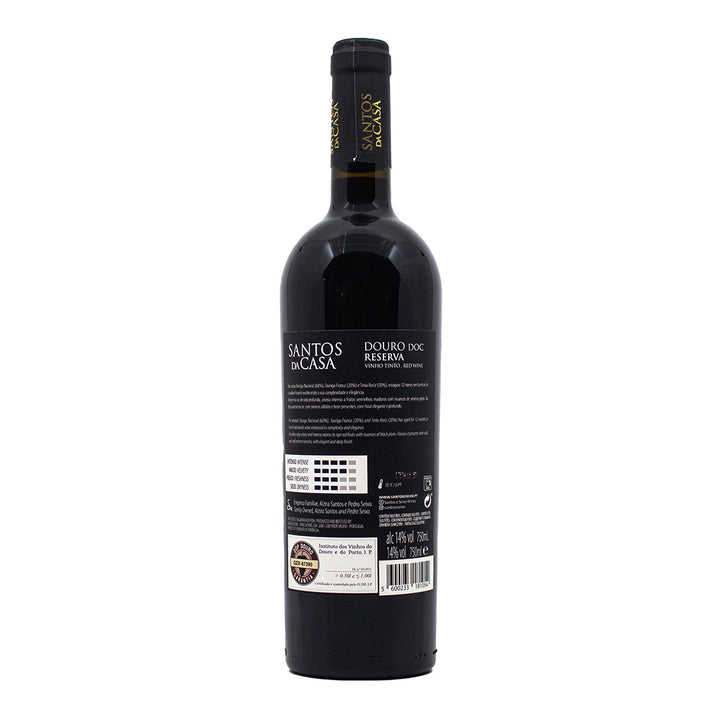 Santos da Casa Reserva Tinto 2018 | Contra-rótulo