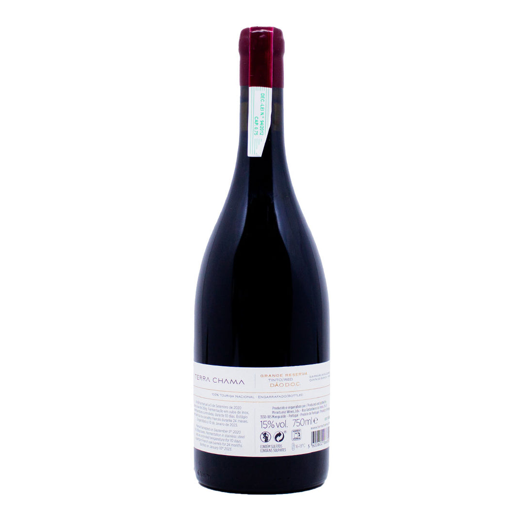 Terra Chama Grande Reserva Touriga Nacional 2020 | Contra-rótulo
