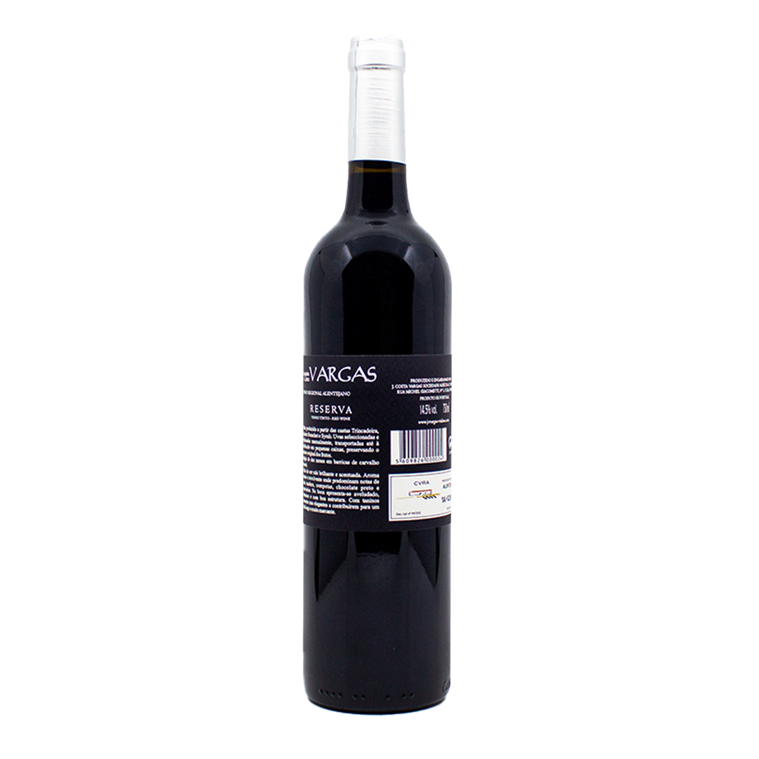 Vargas Reserva Tinto 2022 | Contra-rótulo