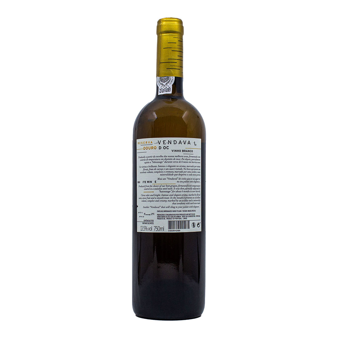 Vendaval Reserva Branco 2022 | Contra-rótulo